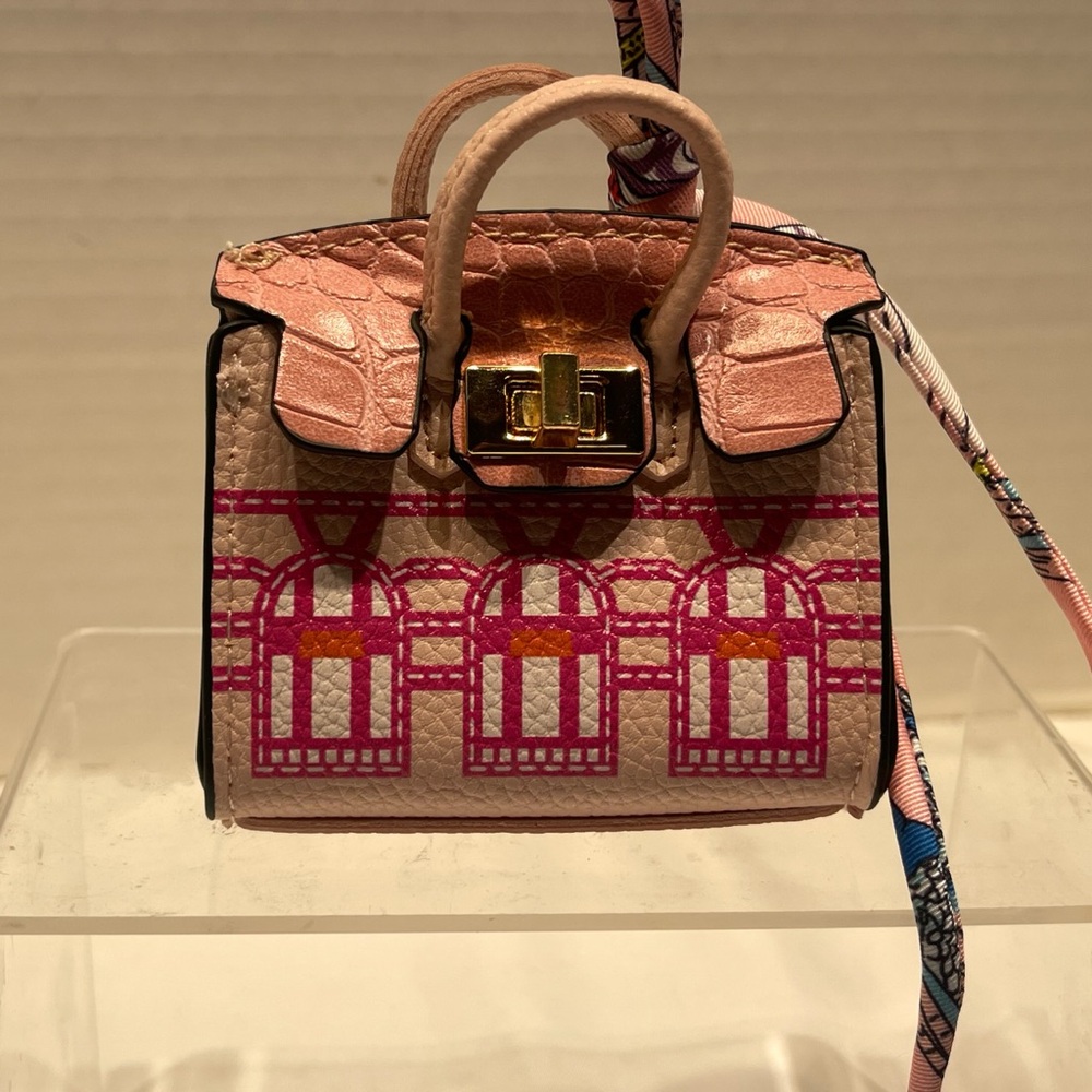 Elegant Pink Handbag/Purse Decor AirPod Holder/Purse Decor NWOT